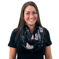 Steelers Infinity Scarf - Lightweight Sheer Fan Scarf With Team Logo Scarf - YinzerShop
