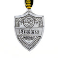 Steelers Ornament - Handcrafted Aluminum Football Fan Gift | Pittsburgh Steelers Decor - YinzerShop