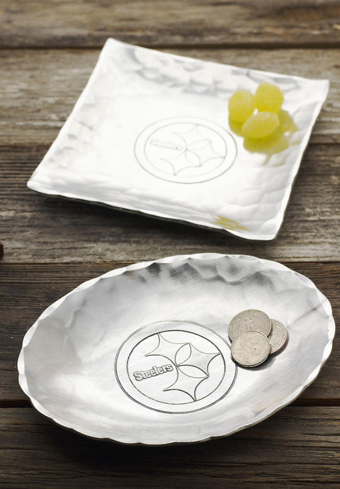 Steelers Oval Bowl – Handcrafted Football Snack Bowl | Wendell August Forge Decorative Serving Dish - YinzerShop