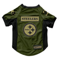 Steelers Pet Jersey - Pittsburgh Valor Stretch NFL Dog Fan Apparel With Paw Prints Pet Jersey - YinzerShop