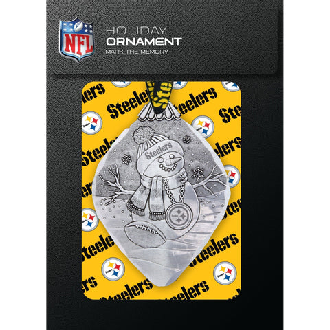 Steelers Snowman Ornament – Handcrafted Pittsburgh Steelers Fan Holiday Decor Hat - YinzerShop