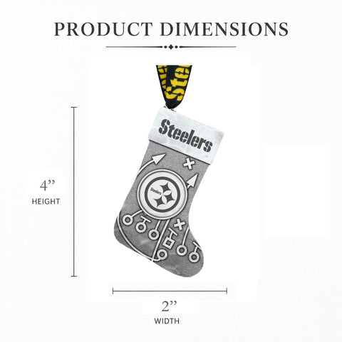 Steelers Stocking Ornament – Handcrafted Football Playbook Design Holiday Decor - YinzerShop
