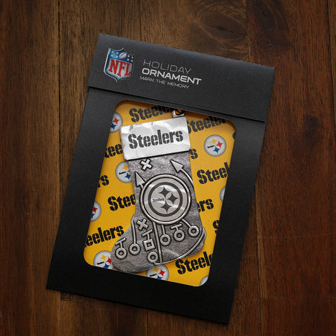 Steelers Stocking Ornament – Handcrafted Football Playbook Design Holiday Decor - YinzerShop