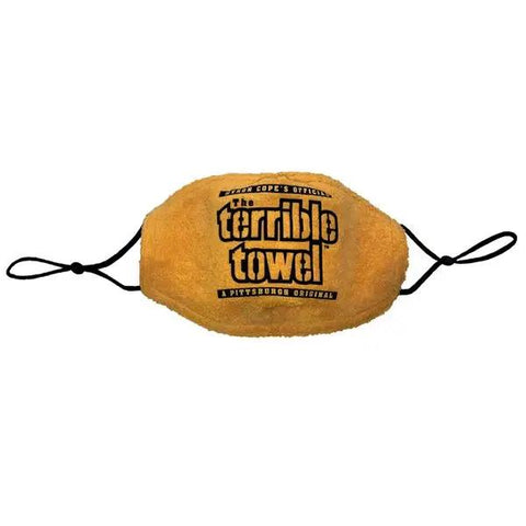 Steelers Terrible Towel Mask – Official NFL Fan Mask | Adjustable Strap Face Cover Terrible Towel - YinzerShop