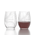 Stemless Wine Glasses - Pittsburgh City Map Etched Glassware Set of 2 by Well Told Stemless Wine Glass - YinzerShop