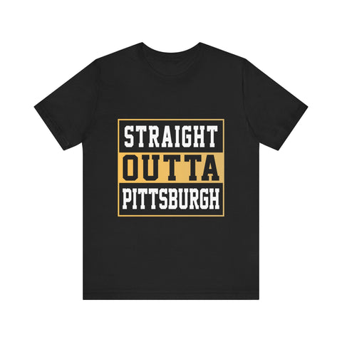Straight Outta Pittsburgh T-Shirt - Unisex bella+canvas 3001 Jersey Short Sleeve Tee T-Shirt - YinzerShop