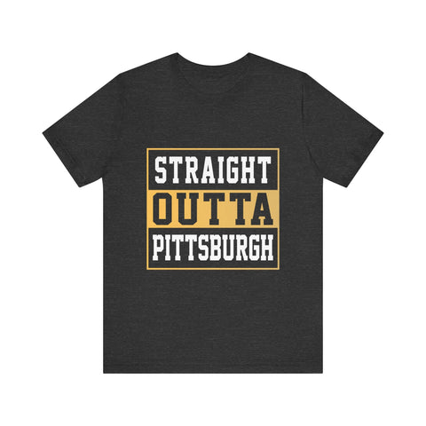 Straight Outta Pittsburgh T-Shirt - Unisex bella+canvas 3001 Jersey Short Sleeve Tee T-Shirt - YinzerShop
