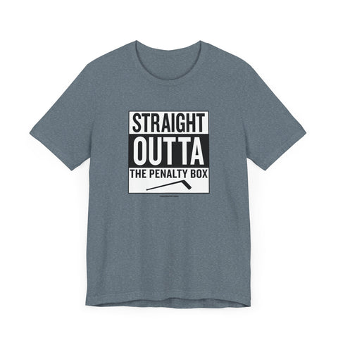 Straight Outta the Penalty Box - Short Sleeve Tee T-Shirt - YinzerShop