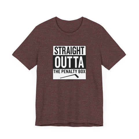 Straight Outta the Penalty Box - Short Sleeve Tee T-Shirt - YinzerShop