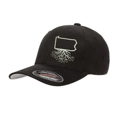 Structured Flexfit Hat - Pennsylvania Roots Embroidered Athletic Fit Hat | WYR Structured Hat - YinzerShop