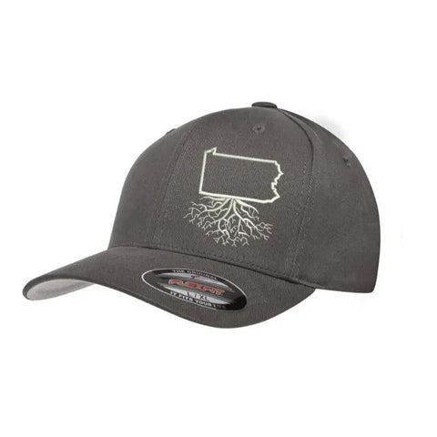 Structured Flexfit Hat - Pennsylvania Roots Embroidered Athletic Fit Hat | WYR Structured Hat - YinzerShop