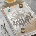 Sunflower Butler Tray – Handcrafted Aluminum Decorative Serving Tray by Wendell August Forge - YinzerShop