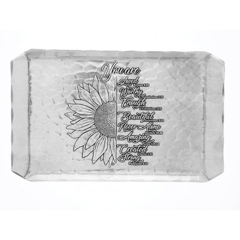 Sunflower Butler Tray – Handcrafted Aluminum Decorative Serving Tray by Wendell August Forge - YinzerShop