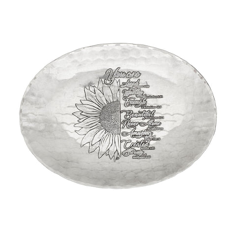 Sunflower Oval Bowl Medium – Handcrafted Decorative Centerpiece by Wendell August Forge Decorative Serving Dish - YinzerShop