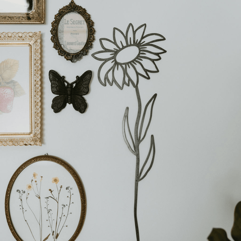 Sunflower Wall Decor - Bright Floral Wall Art | Metal Flower Decor Panel Wall Decor - YinzerShop