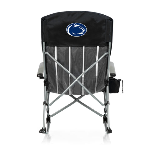 Penn State Nittany Lions - Outdoor Rocking Camp Chair Chair Picnic Time Family of Brands Black  