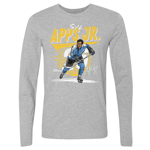 Syl Apps Jr. Crewneck Long Sleeve Printed Graphic Tee – Pittsburgh Comet Shirt Men's Long Sleeve T-Shirt - YinzerShop
