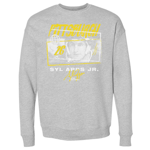 Syl Apps Jr. Crewneck Sweatshirt - Pittsburgh Tones Digitally Printed, Comfortable Casual Wear Men's Crewneck Sweatshirt - YinzerShop