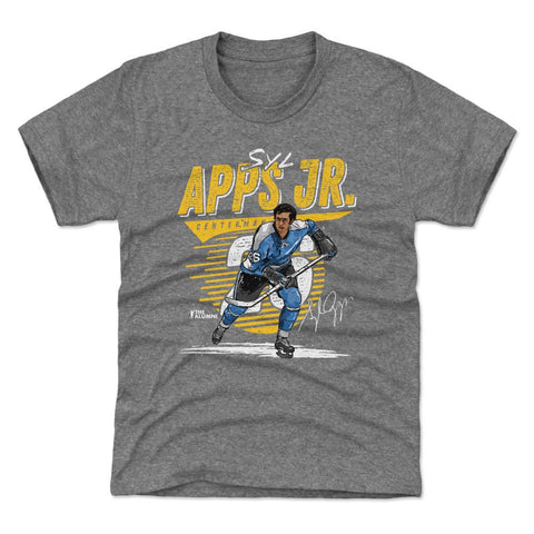 Syl Apps Jr. Kids Crewneck T-Shirt – Regular Fit Short Sleeve Shirt, Polyester Cotton Blend Kids T-Shirt - YinzerShop
