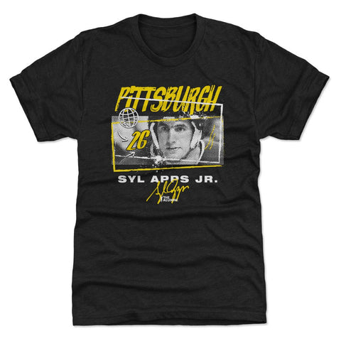 Syl Apps Jr. Slim Fit T-Shirt – Pittsburgh Tones Crewneck Short Sleeve Tee Men's Premium T-Shirt - YinzerShop