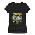 Syl Apps Jr. Slim Fit V-Neck T-Shirt – Tri Color Pittsburgh Tones Tee Women's V-Neck T-Shirt - YinzerShop