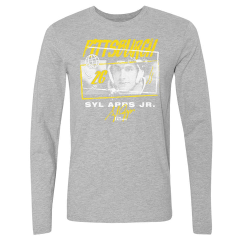 Syl Apps Jr. T-Shirt - Long Sleeve Cotton Crewneck Pittsburgh Sports Apparel Men's Long Sleeve T-Shirt - YinzerShop