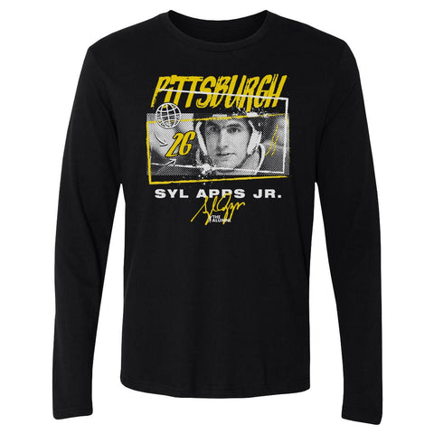 Syl Apps Jr. T-Shirt - Long Sleeve Cotton Crewneck Pittsburgh Sports Apparel Men's Long Sleeve T-Shirt - YinzerShop