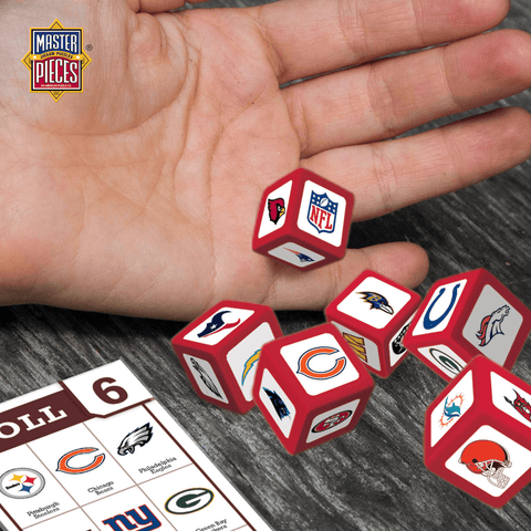 NFL Fanzy Dice Game - Fast Paced Family Dice Game for Two to Four Players