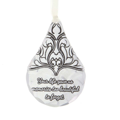 Teardrop Memorial Ornament - Personalized Christmas Remembrance Keepsake Gift - YinzerShop
