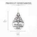 Teardrop Memorial Ornament - Personalized Christmas Remembrance Keepsake Gift - YinzerShop