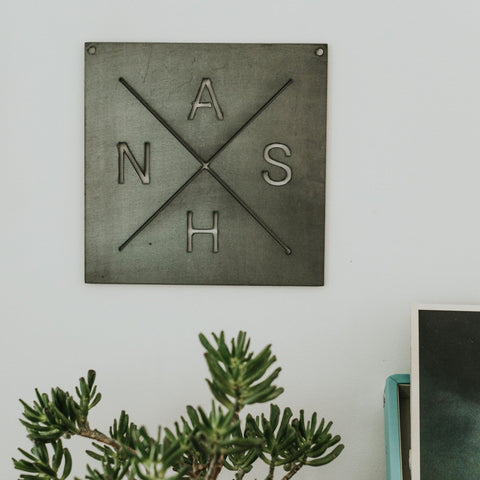 Tennessee Wall Decor - Unique Recycled Steel Art | Industrial Style Metal Sign Wall Decor - YinzerShop
