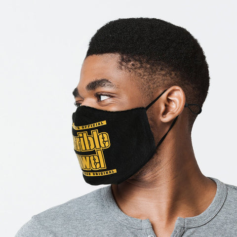 Terrible Towel Mask - Pittsburgh Steelers Black NFL Fan Face Covering with Adjustable Straps Terrible Towel - YinzerShop