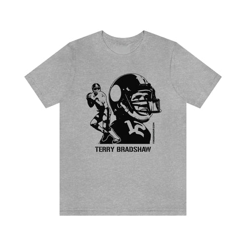Terry Bradshaw Legend T-Shirt Short Sleeve Tee T-Shirt Printify Athletic Heather S 