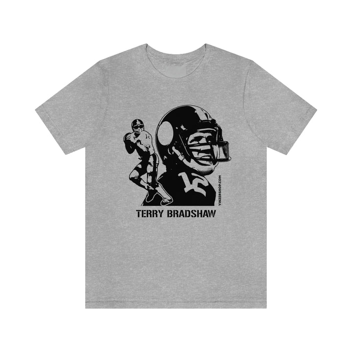 Terry Bradshaw Legend T-Shirt Short Sleeve Tee T-Shirt Printify Athletic Heather S 