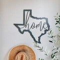 Texas Wall Decor - Rustic Metal Sign | Steel Script Sign Indoor Wall Hanging Wall Decor - YinzerShop