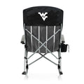 West Virginia Mountaineers - Outdoor Rocking Camp Chair  Picnic Time Family of Brands Black  