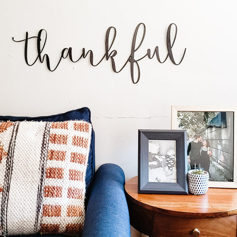 Thankful Script Wall Decor