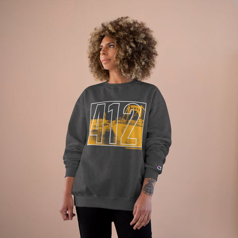 The 412 Series - PNC Park - Champion Crewneck Sweatshirt Sweatshirt - YinzerShop