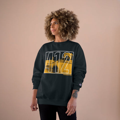 The 412 Series - PNC Park - Champion Crewneck Sweatshirt Sweatshirt - YinzerShop