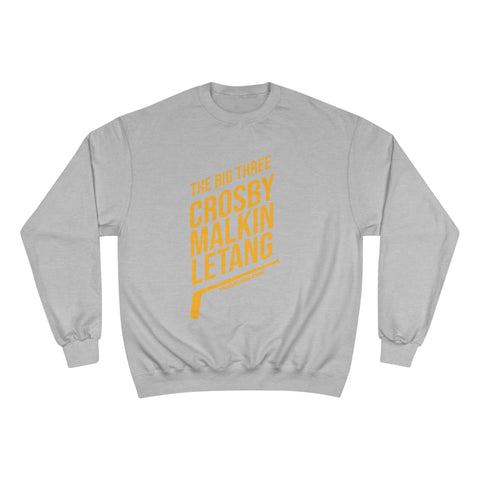 The Big Three - Crosby, Malkin, Letang - Hockey - Champion Crewneck Sweatshirt Sweatshirt - YinzerShop
