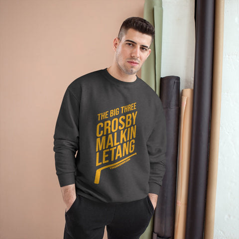 The Big Three - Crosby, Malkin, Letang - Hockey - Champion Crewneck Sweatshirt Sweatshirt - YinzerShop