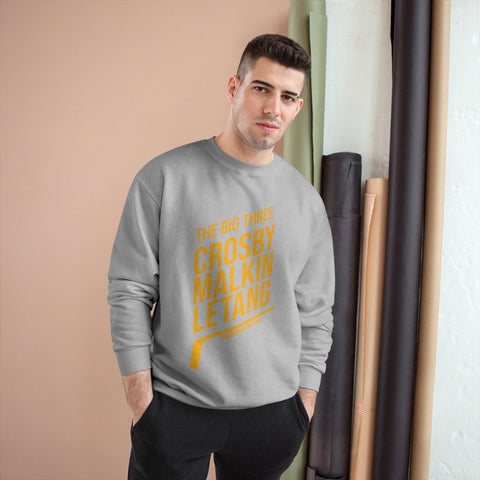 The Big Three - Crosby, Malkin, Letang - Hockey - Champion Crewneck Sweatshirt Sweatshirt - YinzerShop