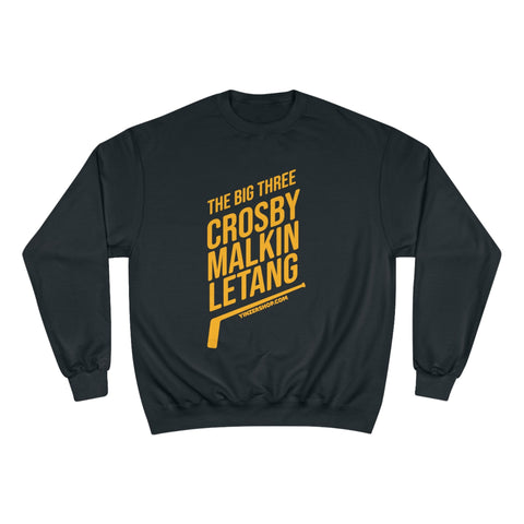 The Big Three - Crosby, Malkin, Letang - Hockey - Champion Crewneck Sweatshirt Sweatshirt - YinzerShop