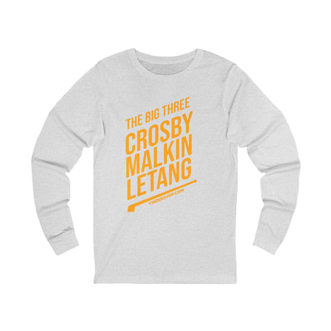 The Big Three - Crosby, Malkin, Letang - Hockey - Long Sleeve Tee Long Sleeve Shirt - YinzerShop