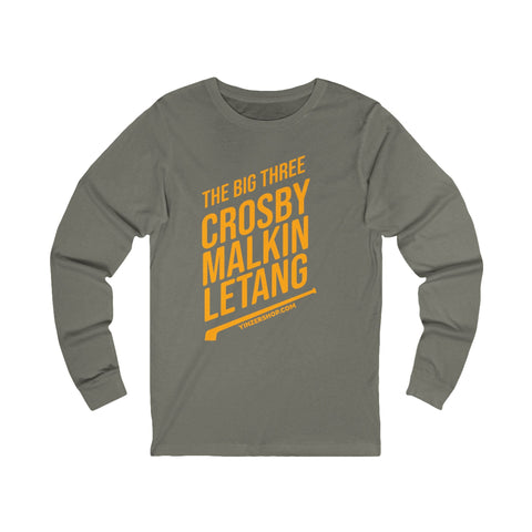 The Big Three - Crosby, Malkin, Letang - Hockey - Long Sleeve Tee Long Sleeve Shirt - YinzerShop