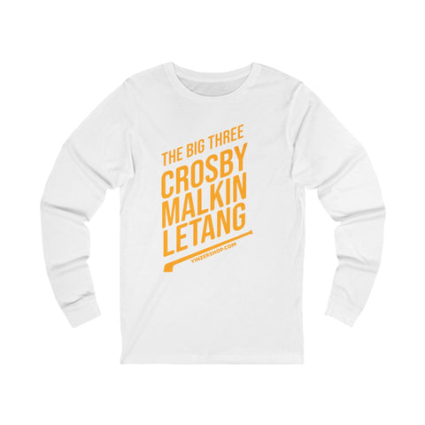 The Big Three - Crosby, Malkin, Letang - Hockey - Long Sleeve Tee Long Sleeve Shirt - YinzerShop