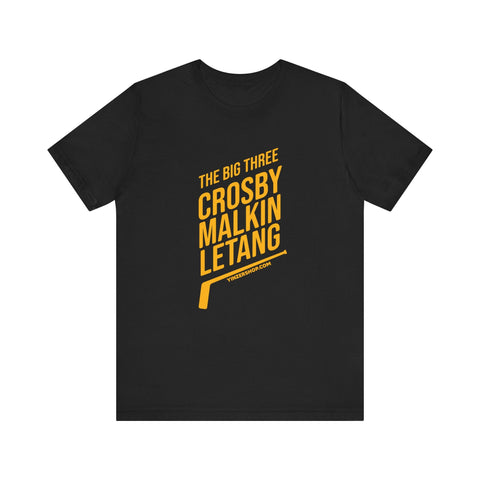 The Big Three - Crosby, Malkin, Letang - Hockey - SHORT SLEEVE TEE T-Shirt - YinzerShop