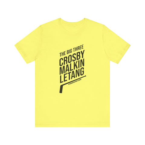 The Big Three - Crosby, Malkin, Letang - Hockey - SHORT SLEEVE TEE T-Shirt - YinzerShop