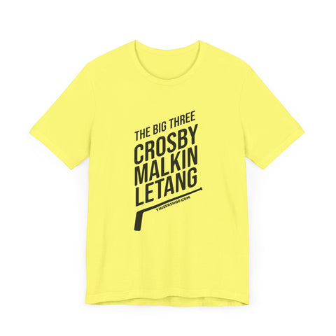 The Big Three - Crosby, Malkin, Letang - Hockey - SHORT SLEEVE TEE T-Shirt - YinzerShop