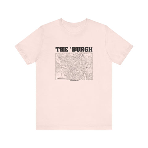The 'Burgh Retro Map - Short Sleeve Tee T-Shirt - YinzerShop